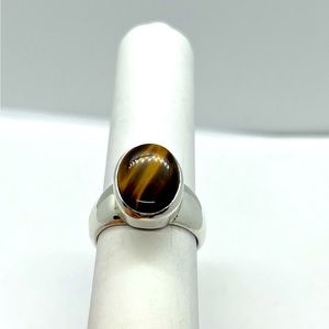 Sterling Silver and Tiger Eye Ring
